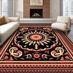 Geometric Mandala Inspired Pattern Design Rug