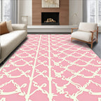 Ornate Lattice with Stylized Bows Pattern Rug