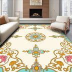 Floral Scroll Medallion Decorative Rug