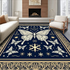 Whimsical Butterfly Stars Pattern Rug