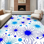 Radiant Starburst Pattern with Circles Rug