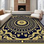 Intricate Sunburst Mandala Design Rug