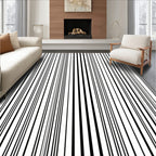 Bold Contemporary Vertical Stripe Pattern Rug