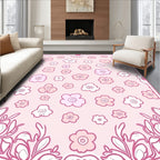 Sweet Blossom Heart Pattern Rug