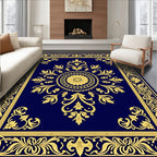 Antique Golden Floral Medallion Rug