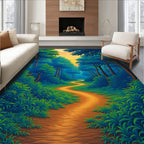 Enchanting Forest Pathway Art Rug