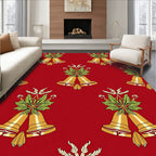 Golden Bells Festive Pattern Rug