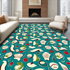 Abstract Seafood Botanical Pattern Rug