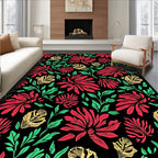 Bold Floral Pattern Design Rug