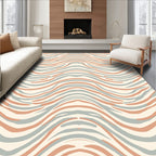 Abstract Wavy Stripes Pattern Rug