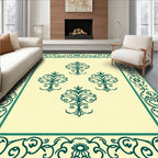 Ornate Floral Damask Pattern Rug