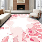 Abstract Pink Organic Shapes Rug