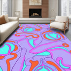 Psychedelic Swirl Bubble Pattern Rug
