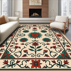 Intricate Floral Vine Pattern Rug