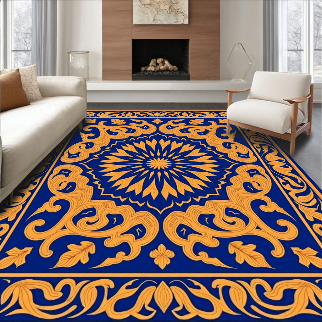 Royal Floral Motif Pattern Rug