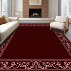 Ornate Flourish Border Design Rug