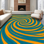 Energetic Swirl Pattern Rug