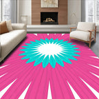 Bright Pink and Teal Petal Radiance Rug