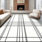 Monochrome Classic Tartan Pattern Rug