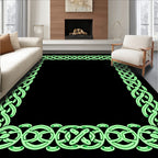 Interlocking Celtic Knot Frame Rug