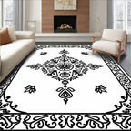 Ornate Floral Mandala Contour Rug
