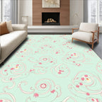 Whimsical Swirls Floral Accents Rug