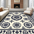 Floral Starburst Geometric Pattern Rug