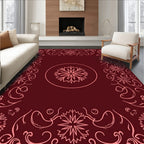 Ornate Floral Frame Motif Rug