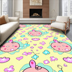 Sweet Baby Animal Floral Pattern Rug