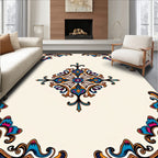 Vintage Floral Inspired Geometric Rug