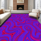 Vibrant Magenta Purple Swirl Pattern Rug