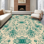 Vintage Floral Vines Pattern Rug