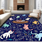 Playful Cats Cake Whimsical Design Rug