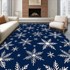 Winter Snowflake Pattern Design Rug
