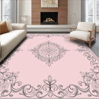 Elegant Floral Scrollwork Design Rug
