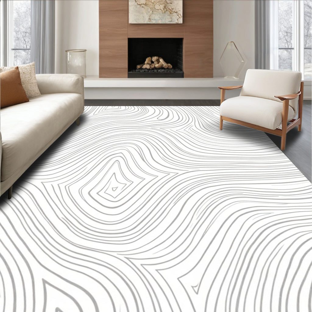 Abstract Swirls Pattern Rug
