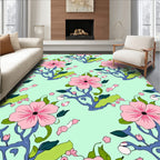 Spring Blossom Floral Pattern Rug