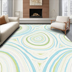 Abstract Swirls Patterned Light Rug