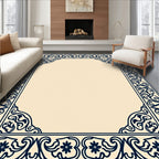 Ornate Floral Border Design Rug