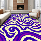 Purple Swirl Abstract Pattern Rug