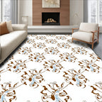 Abstract Floral Swirl Pattern Rug