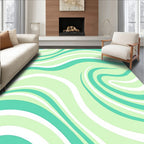 Abstract Swirl Wave Pattern Design Rug