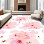 Pink Cloud Stars Design Rug