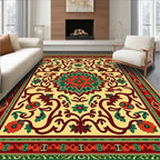 Ornate Floral Medallion Pattern Rug