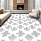 Modern Geometric Diamond Tribal Pattern Rug