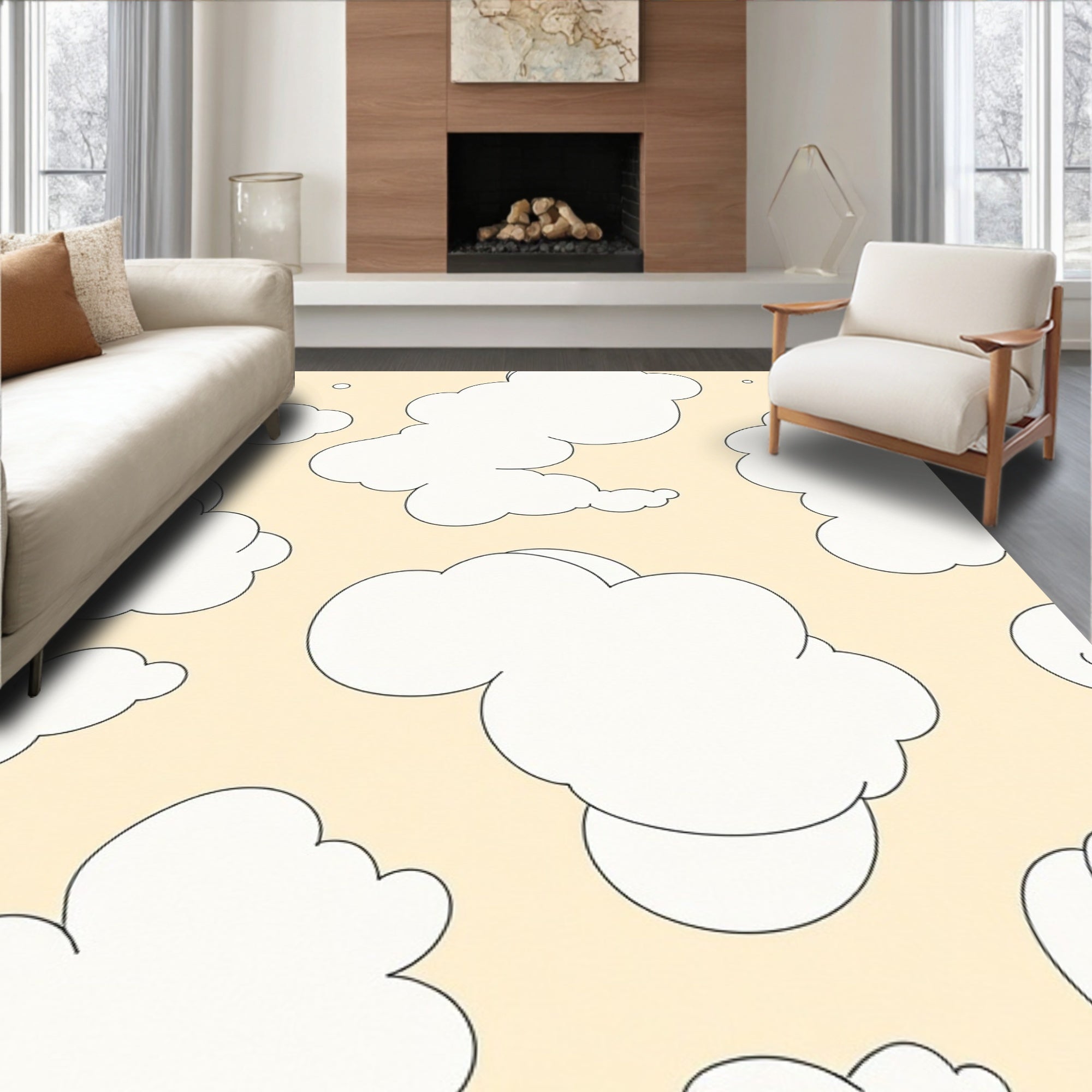 Soft Cloud Pattern Design Rug