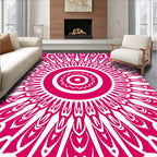 Radiant Sunburst Symmetry Pattern Rug
