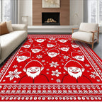 Festive Gnome Snowflake Pattern Rug