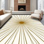 Radiating Sunburst Pattern Rug