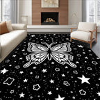 Celestial Butterfly Starry Night Pattern Rug